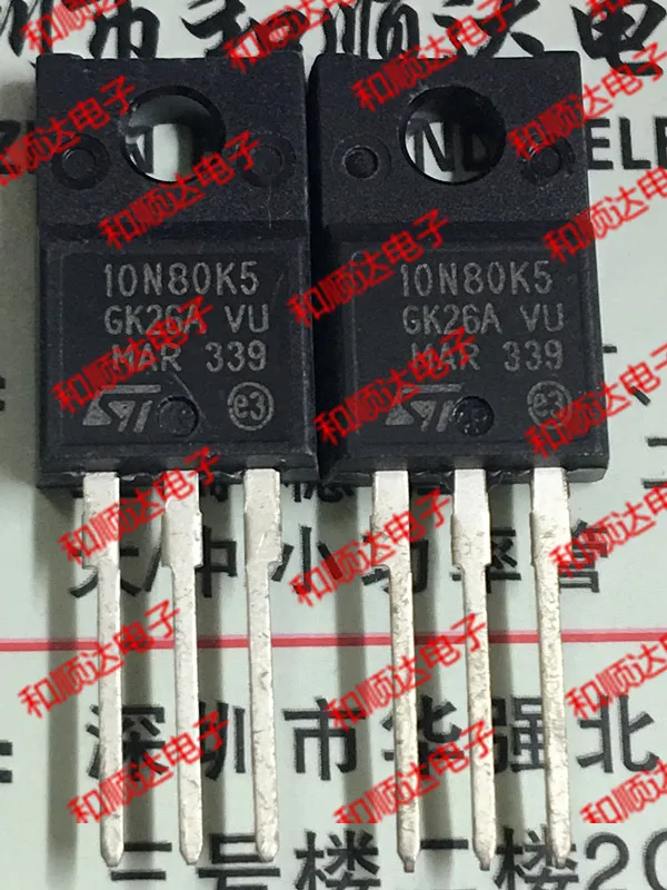 2 шт./10N80K5 STF10N80K5 TO-220F 800V 9A TO220F