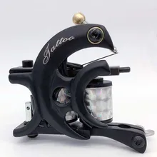 Профессиональная катушка татуировки 10 обертывания 2 цвета ручной работы татуировки машина пистолет для Liner Shader YM-8122