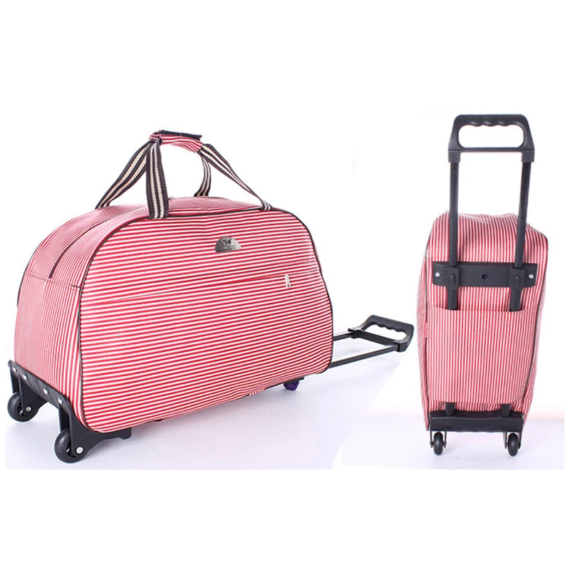 Women Travel Luggage Bags Wheeled Duffle Trolley Bag Rolling Suitcase Men Traveler Bag With Wheel Carry-On Bag