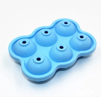 Sky blue Ледяные шары производитель круглая Сфера лоток кубик прессформы шарик виски коктейли Плесень Силиконовый - Color: Sky blue