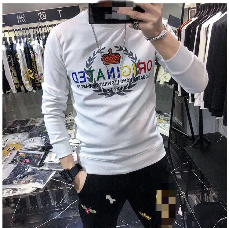 AH11509, модные мужские толстовки и свитшоты,, Подиумные, Роскошные, известный бренд, Европейский дизайн, вечерние, Стильная мужская одежда
