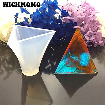 

2019 New 1PCS Pyramid 6 Sizes Craft DIY Transparent UV Pyramid Resin Liquid Silicone Combination Molds for Making Jewelry