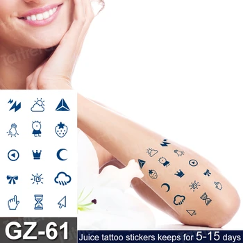 

one sheet small temporary tattoo Juice tattoos cute designs long-time stay waterproof Mouse weather bulb logo nail safe tatoo