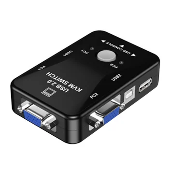 

Switcher 2-port Manual VGA Switcher USB With Keyboard And Mouse Switch Computer Audio Accessories2