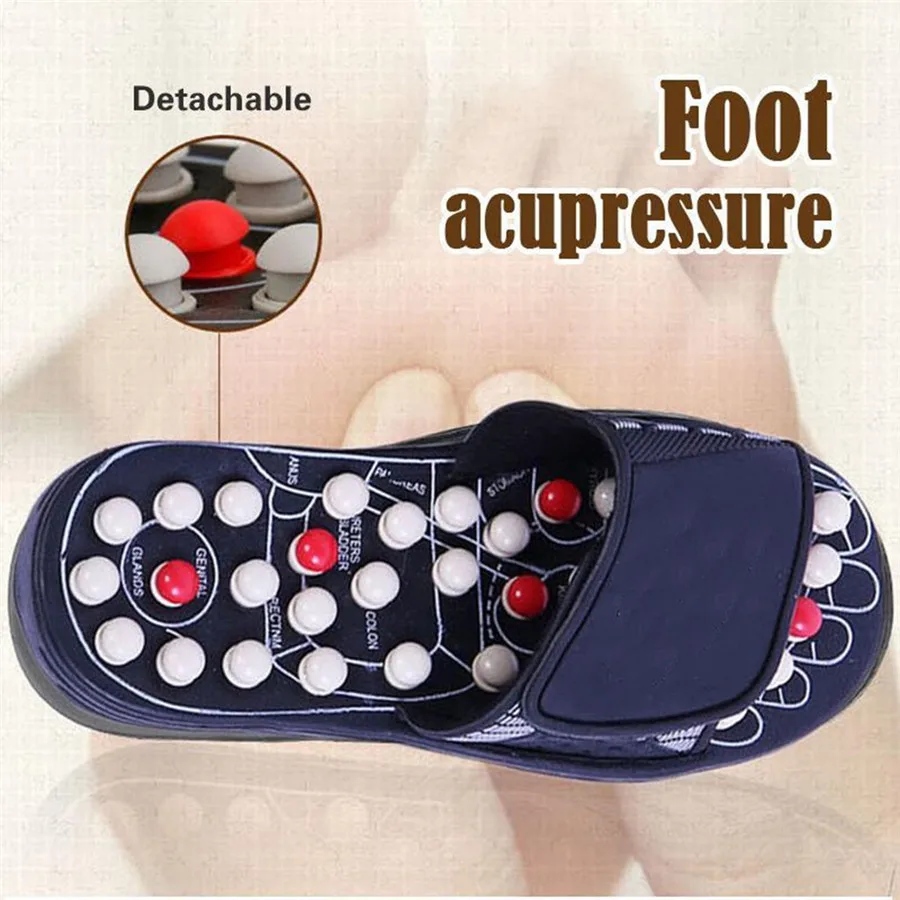 ladies men's foot massage therapy activation care adjustable sandals slippers foot health massage shoes magnetic therapy 35A14 (32)