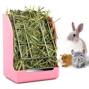 

Rabbit Guinea Pig Chinchilla Hay Feeder Less Wasted Pet Feeding Rack Manager