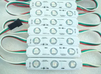 

500pcs 3LEDs 5050 SMD RGB LED Pixel Module Waterproof 2811 IC DC12V led advertising module