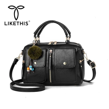 

LIKETHIS PU Leather Women Handbags New Portable Shoulder Motorcycle Bag Fashion Designer Vintage Women's High Quality Sac A Main
