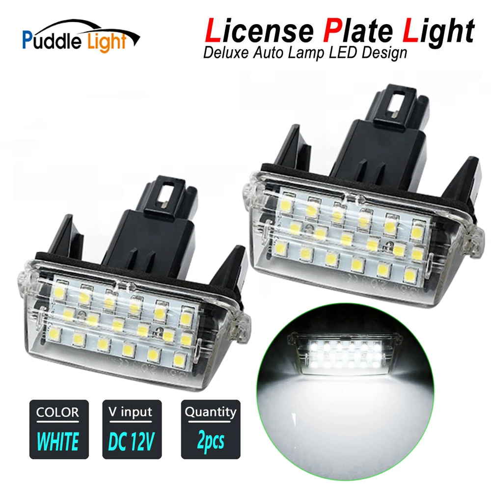 

2x Rear Number License Plate Light For Toyota Auris E1 E18 Avensis Avalon Camry Hybrid Corolla Fielder Car Led White Auto Lamp
