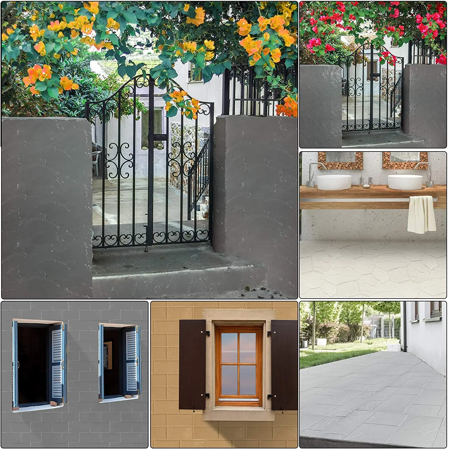 Concrete Texturing Skin Concrete Stamp Mat Polyurethane Stamping Mats Texture Patterns Stamp For Walls 50x50cm