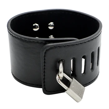 OLO Stainless Steel Restraint Bondage Leather Wrist Ankle Cuffs With Lock & Keys For Women Couples Spreader Bar 2