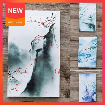 

60sheets/this Chinese Style Memo Pad Stationery Daily Notepad Office School Message Beautiful Paper List Scene Notebook N0B8