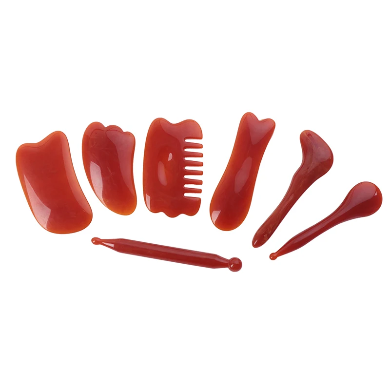 NEW Natural Resin Scraping Board Body Scraper Face Resin guasha Massage Tool Crystal Scratching Guash Health Care Massager