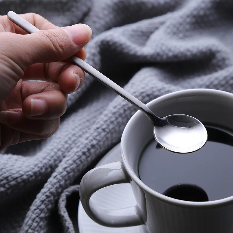 Mini Kitchen Dessertspoon Dining Round Shape Coffee Stainless Steel Coffee Spoon Home Small Spoon Tableware Kitchen Accessories