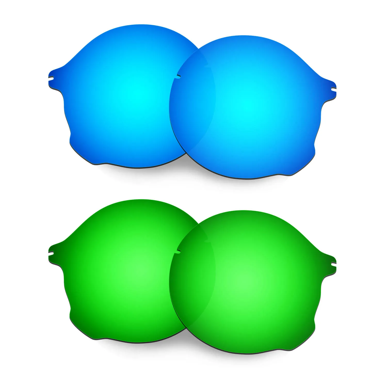 

HKUCO For Tailend Sunglasses Polarized Replacement Lenses 2 Pairs - Blue&Green