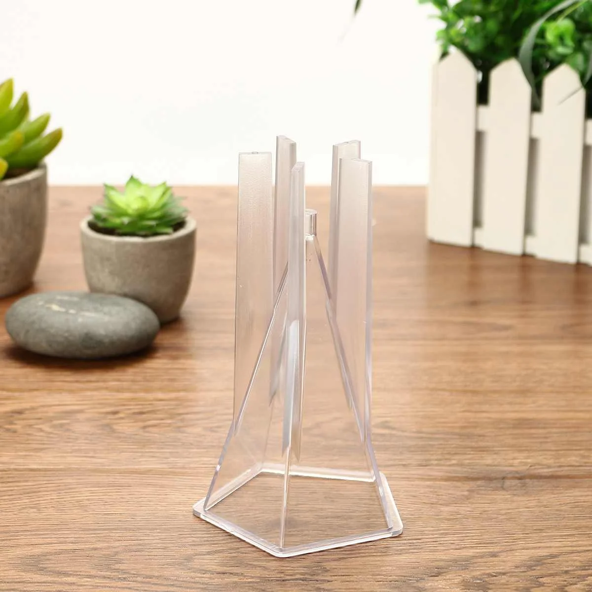 Pentagonal Cone DIY ручной работы Свеча Плесень конус прозрачный пластик свеча делая модель Многоразовые Сушеные цветок подсвечник ароматические свечи формируя форму - Color: Pentagonal Cone