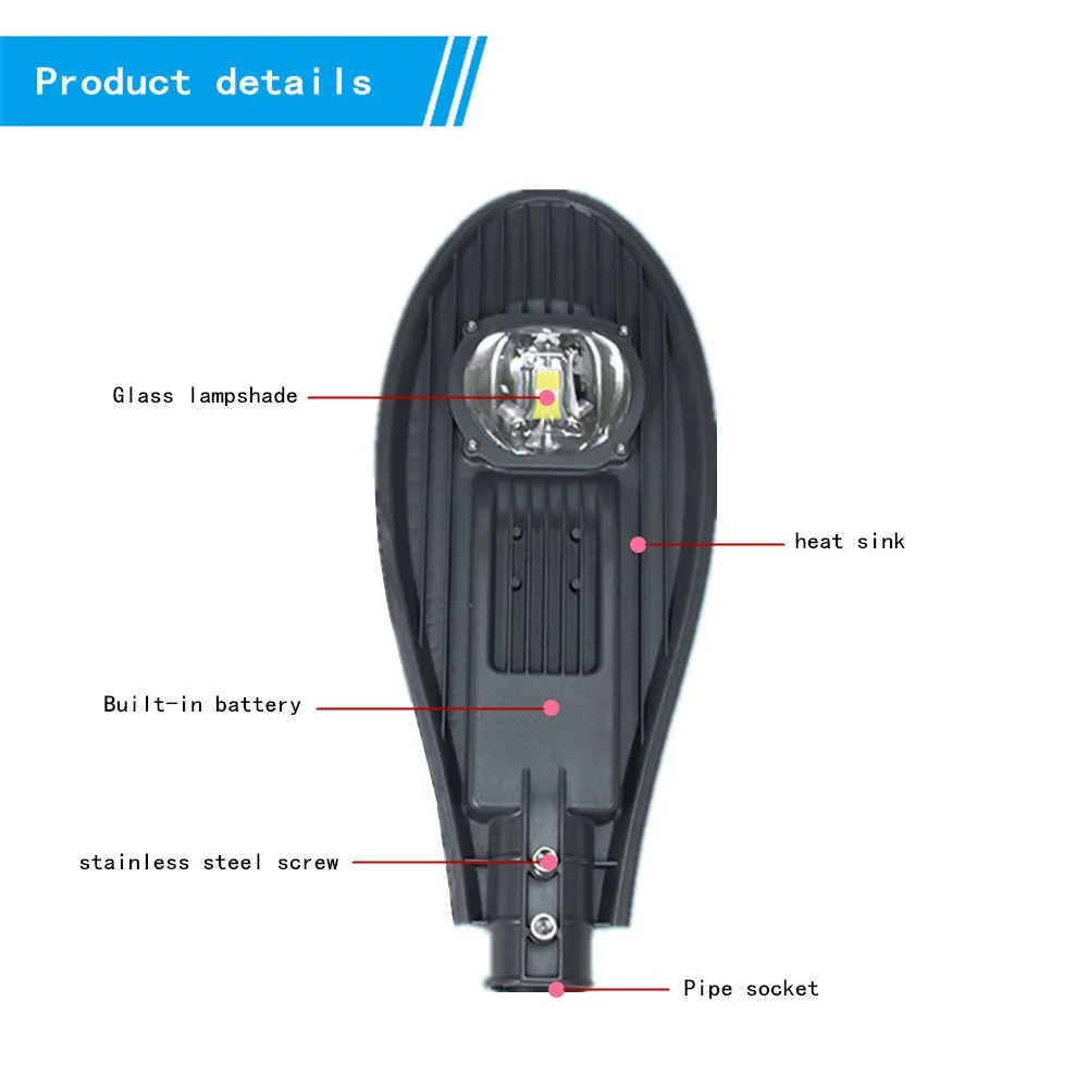 Baratos Gran oferta de Control remoto Super brillante 6V 15W Solar buitenlampara 30W COB LED farola 800LM exterior impermeable camino de luz de pared