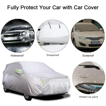 

Universal Car Covers Size S/M/L/XL/XXL Indoor Outdoor Auto Case Full Car Cover Sun UV Snow Dust Resistant Protection Cover