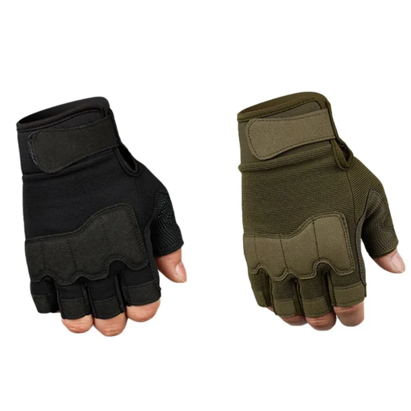 Новые мужские и женские противоскользящие спортивные альпинистские фитнес-перчатки для вождения армейские военные тактические полупальчиковые велосипедные камуфляжные перчатки