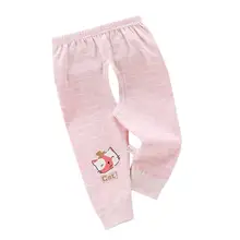 Модные трендовые штаны для мальчиков и девочек, простые свободные штаны с открытой промежностью и рисунком животных из мультфильма на осень