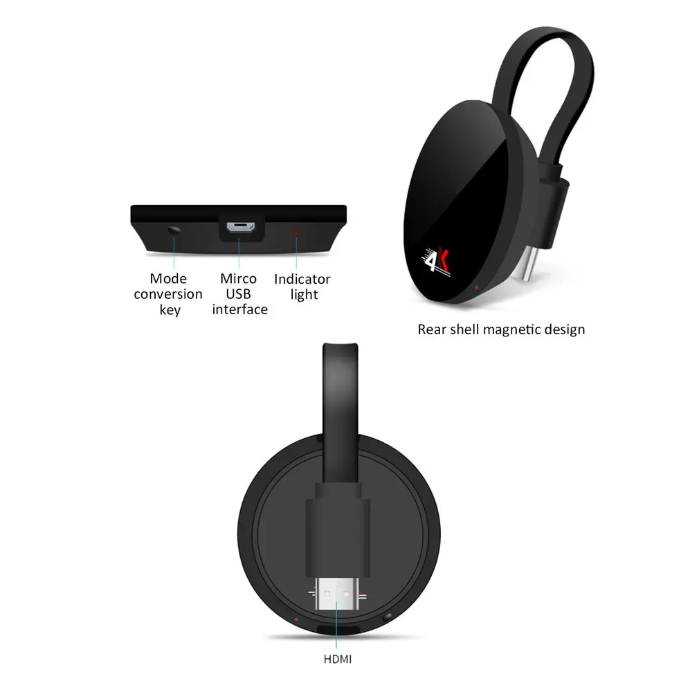 G7 Chromecast хромированный литой ультра 4K цифровой медиа видео поток HDTV WiFi HDMI высокой четкости высокой производительности