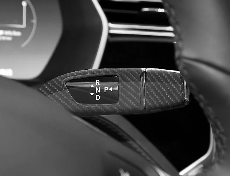 3 шт. черный карбоновый рычаг переключения передач Накладка для Tesla модель S X
