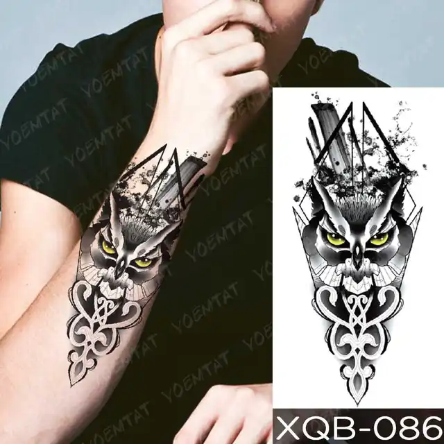 Dragon Wolf Tiger Animal Waterproof Temporary Tattoo Sticker Man Arm Leg Tato Body Art Fake Tatto Water Transfer Tatoo Women 31-XQB086