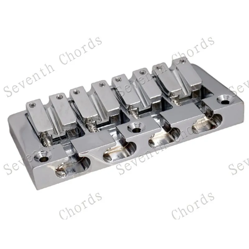 EIN Set Von 4 Saiten Bass Gitarre Brücke Gitarre Teile Schwarz Silber Farbe Musical Instrument Zubehör – Detail 8