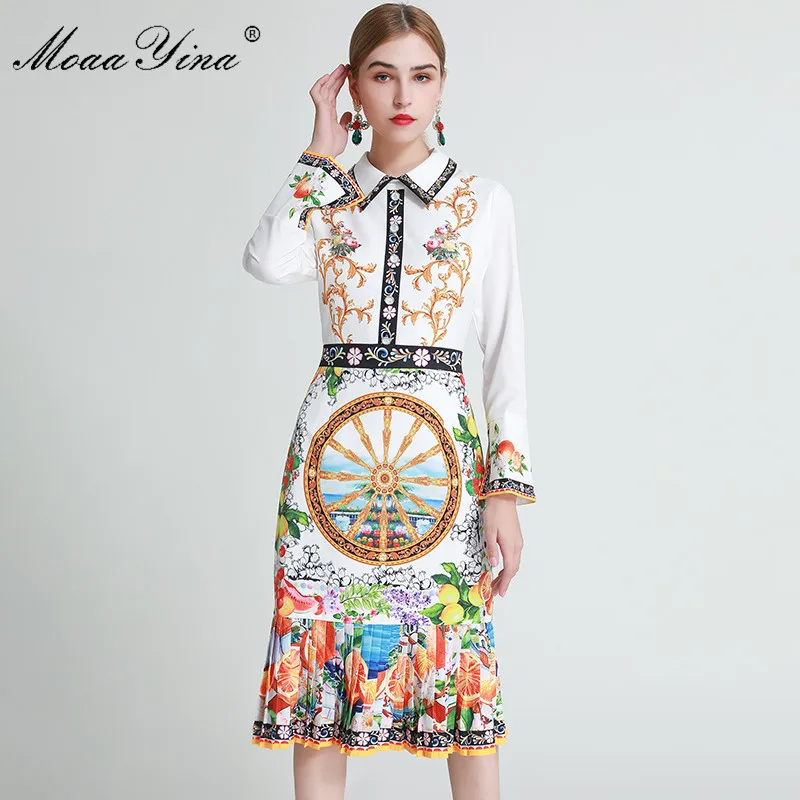 MoaaYina Fashion Designer dress Spring Autumn