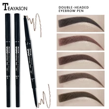 5 цветов двуглавый карандаш для бровей ультра тонкий 1,5 мм бровей Тату Пигмент косметический коричневый черный водостойкий Макияж Косметический TSLM2