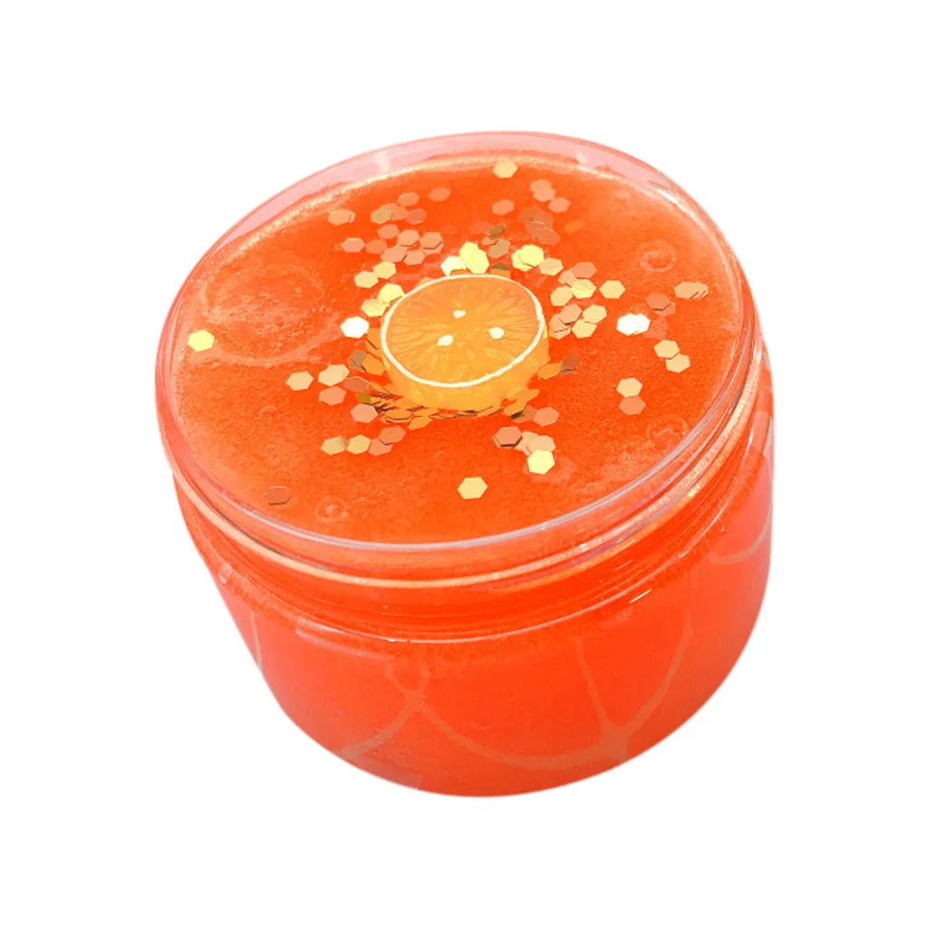 Simulation Fruits Pineapple Color Cloud Slime anti Stress Kids Clay Toys Interesting Novelty slime toy for kids #B