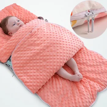 

Baby Blankets Dual Use Cotton Thicken Warm Newborn Stroller Swaddling Wrap