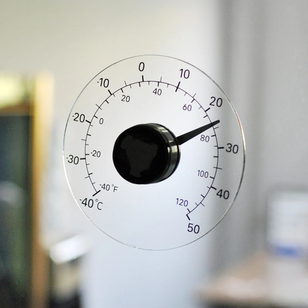 Clear ℉ ℃ Circular Outdoor Window Temperature Thermometer Weather Station Tool