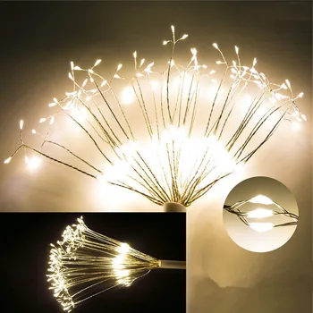

Christmas Light Hanging Firework LED Fairy String Light Christmas Party Decor Xmas 8Modes Remote Wedding Home Window Party Decor