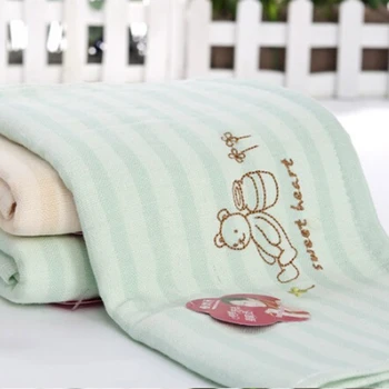 

100% Cotton Newborn Baby Infant Cartoon Face Hand Bathing Towel Bibs 49*25cm Feeding Square Towels Handkerchief