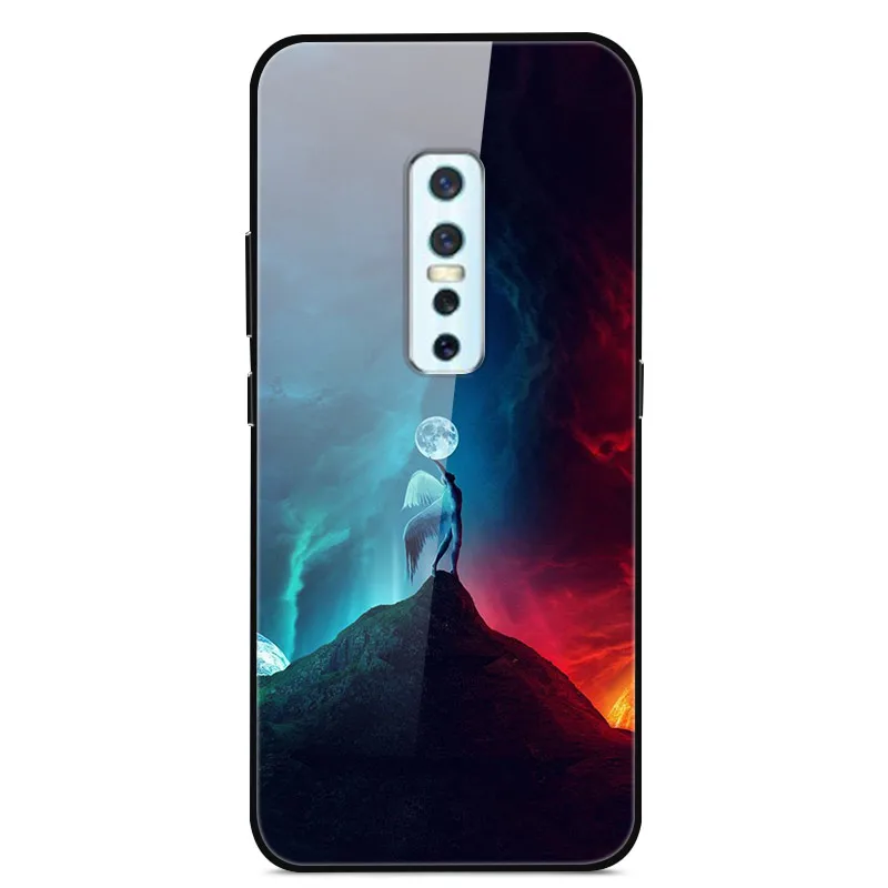 Чехол для Vivo V17 Pro, жесткая стеклянная задняя крышка, чехол для телефона, чехол для Vivo V17 Pro, чехол, TPU бампер, закаленное стекло для Vivo V17 Pro V17Pro