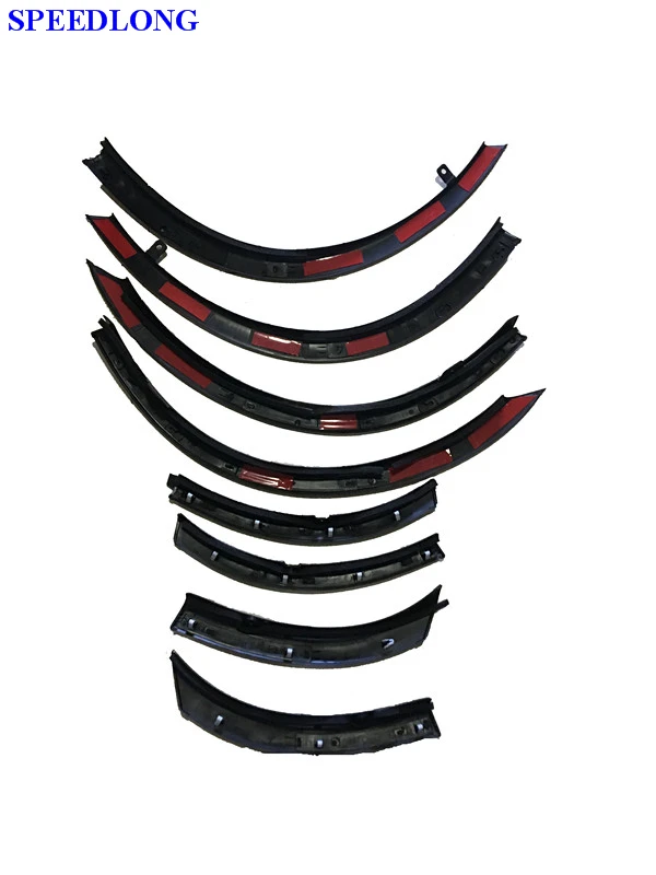 1set Car Wheel Eyebrow Protection Front Rear Bumper Fender Protector Car Styling for Mitsubishi Outlander -