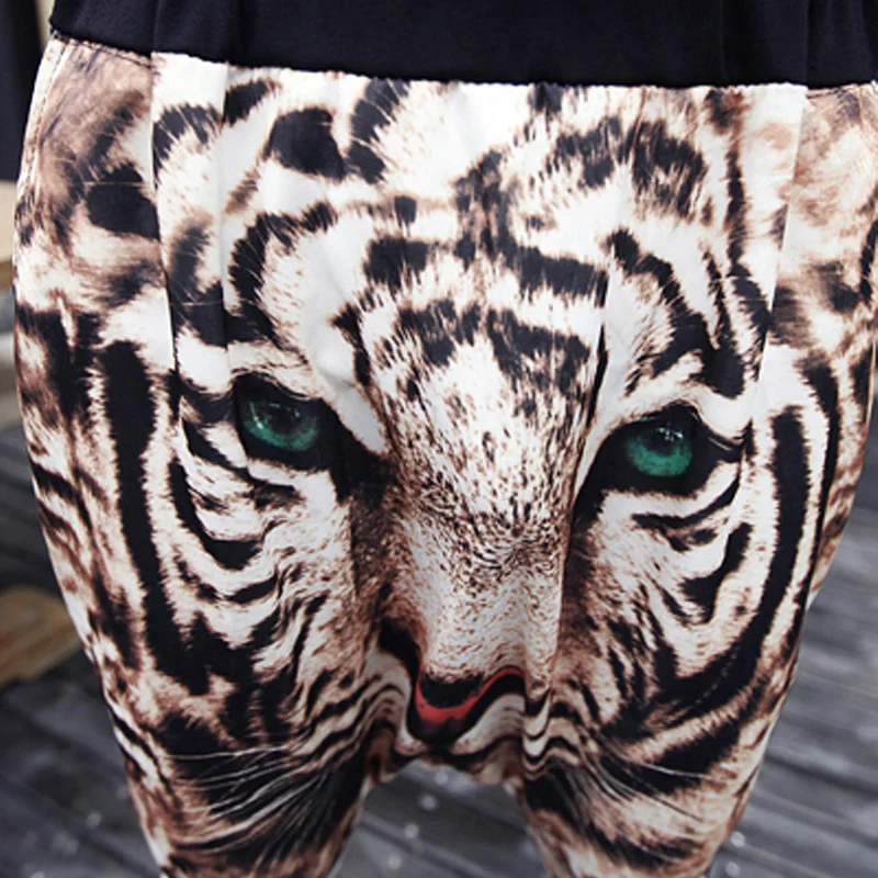 Japanese men's personality printing harem pants fashion tide male hip hop loose casual pants