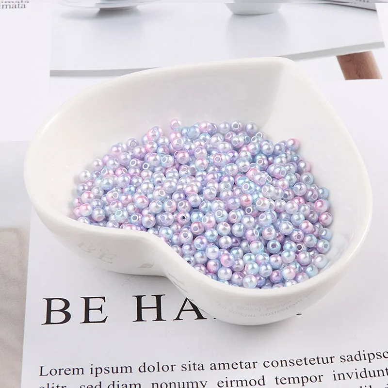 500Pcs 3mm Round Imitation Garment Pearl With holes For DIY Nail Art Necklace Fashion Jewelry Making Accessories | Дом и сад