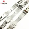 Bracelet de rechange pour montre en acier inoxydable pour hommes, 20mm 22mm, sans couture, boucle pliante pour plongée, accessoires pour Seiko ► Photo 2/6