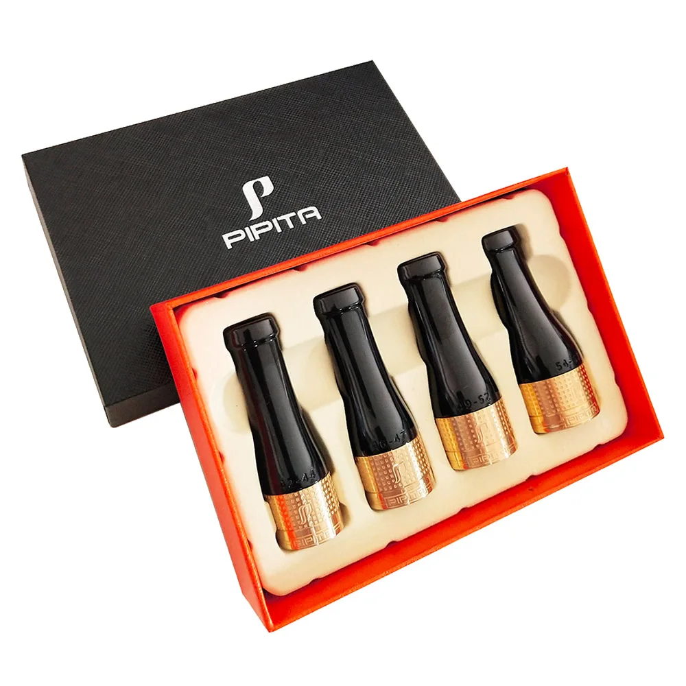 PIPITA, 4 размера, держатель для сигары, серебро, золото, чистая медь, смола, скульптура, узор, черный цвет, набор сигарных трубок, аксессуары для сигар