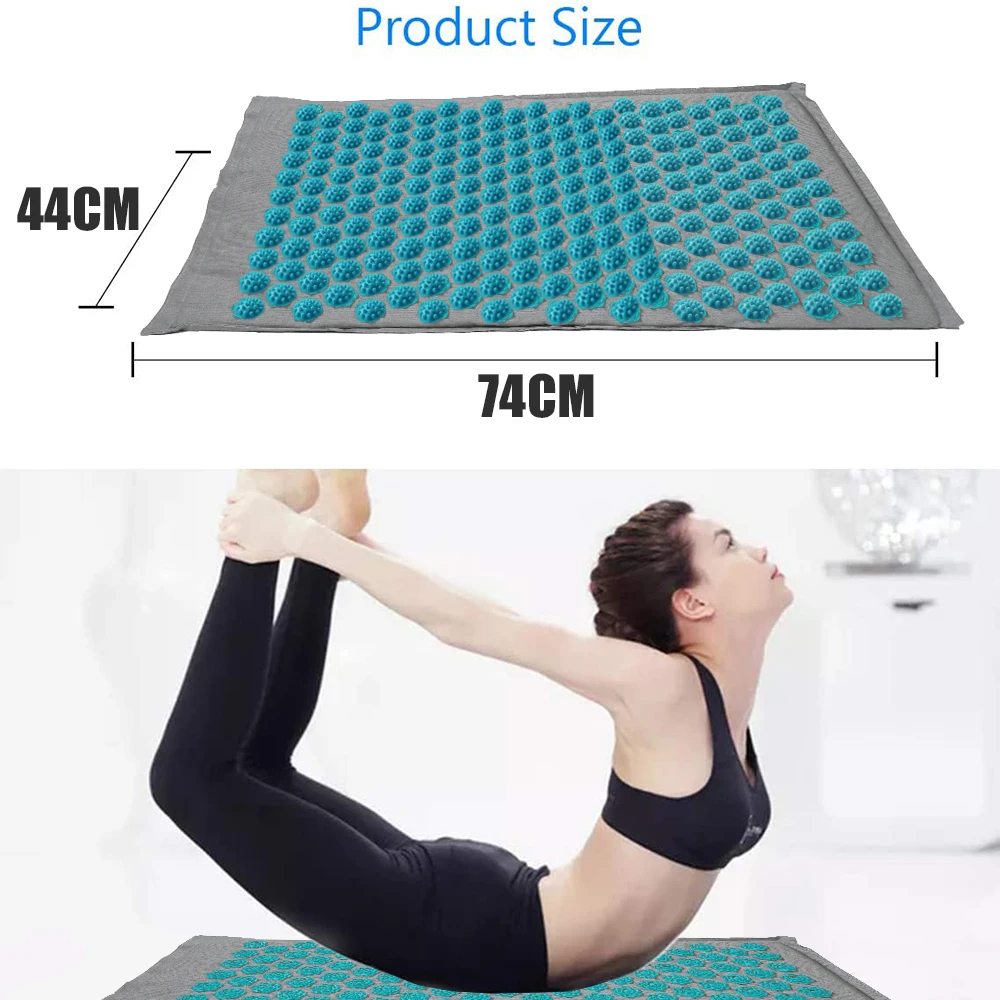 Massage Cushion Yoga Mat Lotus Spike Acupressure Relieve Body Stress Pain Spike Mat Relaxation Stress Relief Cushion Yoga Mat