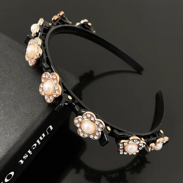Women hair clips Double Layer Bangs Hairstyle ban Jewelry Hairpin Sports Hair Band accessories hoop Headband ornaments for girls NO 2