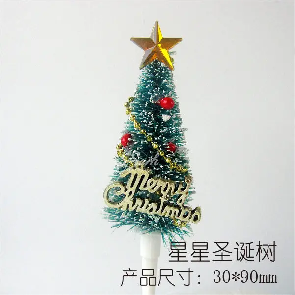 6PC Christmas tree Санта-Клаус, лось, снеговик, рождественские топперы для торта, дерево, олень, обувь, украшения на год, вечерние принадлежности для выпечки, подарки для детей - Цвет: 6PC Christmas tree