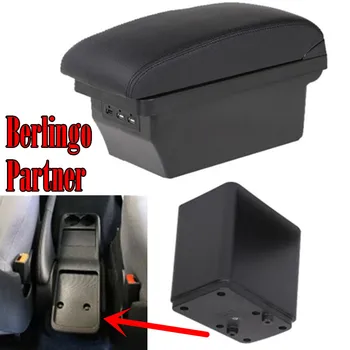 

for Citroen Berlingo Peugeot Partner tepee car armrest ABS arm rest car-styling armrest box center console USB accessories