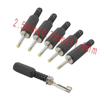 

5/10pcs DC Power Plug Connector 2.5mmx0.7mm DC Male Plug Jack Outlet Electrical Socket Solder Adapter DC Outlet 2.5 *0.7*11.6mm