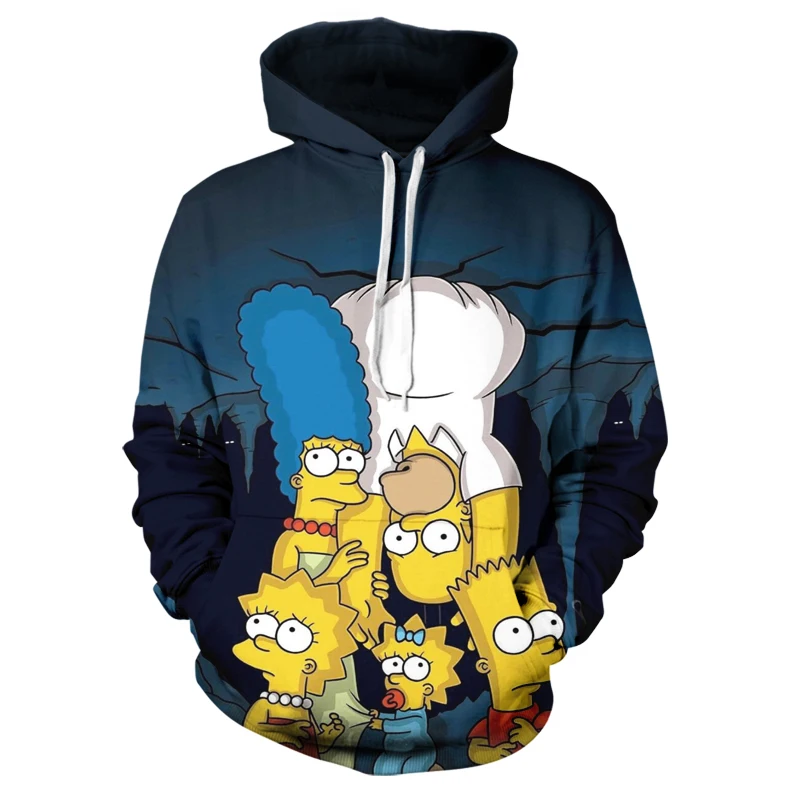

2020 hot 3D printed hoodie simpsons cartoon casual fashion autumn winter men and wome anime hoodies hip hop pullover boys jacket