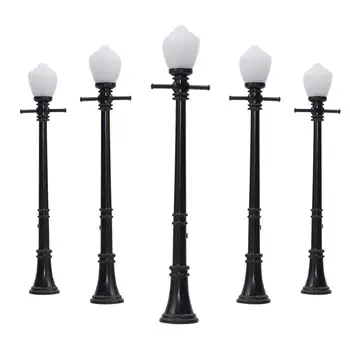 

Model Railway Lamppost with 5pcs Resistors Dollhouse Toy Garden Decor Miniature Lights Exquisite 5pcs/Pack Figurine O Scale LEDs