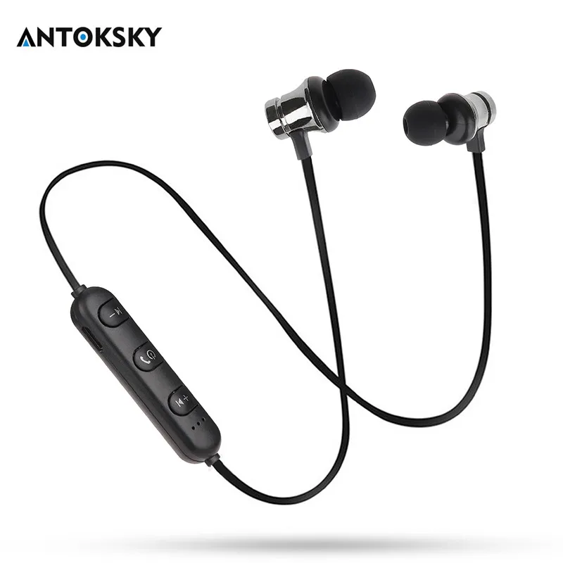

Antoksky XT11 Magnetic Bluetooth Earphone Sport Running Wireless Bluetooth Headset For IPhone 6 6S 8 X 7 Xiaomi Hands Free