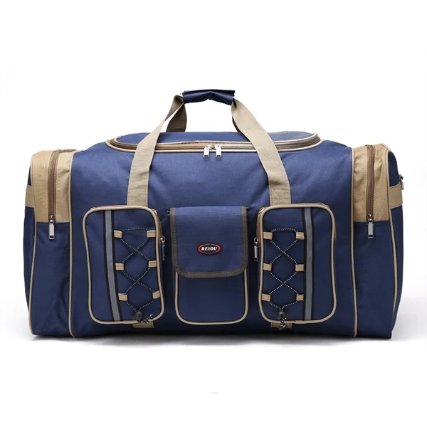 Blue Thick Canvas Casual Duffle Bag Waterproof Mens Travel Bags Long Strap Anti-scratch Multi-pocket Large Capacity Handbags L468 - Цвет: Blue